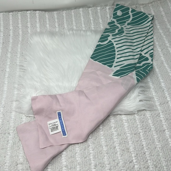 Eley kishimoto stripe Floral Print Head Tie Silk scarf Women’s Size 50.5”X 5.5” - Picture 1 of 7